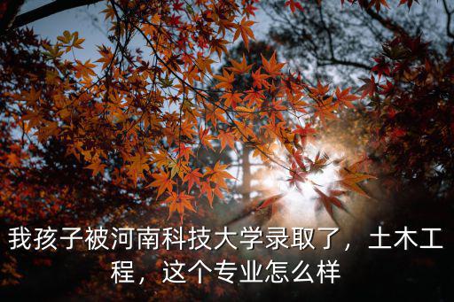 河南科技大學土木專業前景怎么樣,這個專業怎么樣