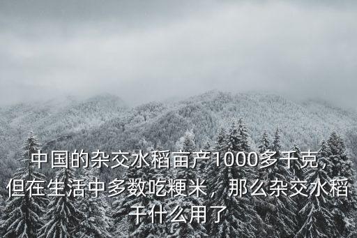 中國的雜交水稻畝產(chǎn)1000多千克，但在生活中多數(shù)吃粳米，那么雜交水稻干什么用了