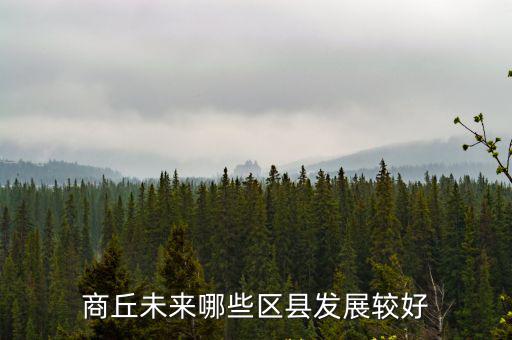 商丘未來哪些區(qū)縣發(fā)展較好