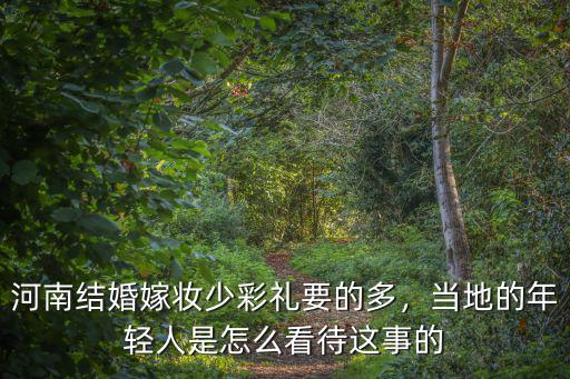 河南結婚嫁妝少彩禮要的多，當地的年輕人是怎么看待這事的