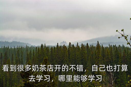 看到很多奶茶店開的不錯，自己也打算去學(xué)習(xí)，哪里能夠?qū)W習(xí)