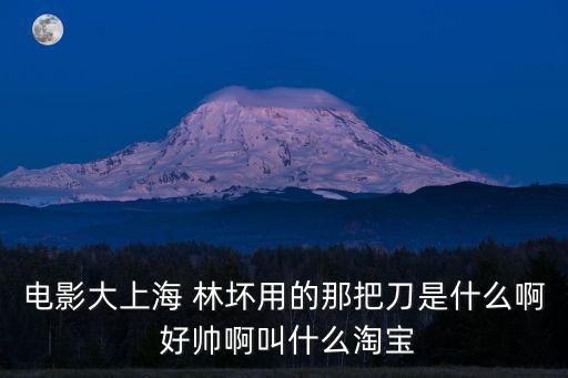 電影大上海 林壞用的那把刀是什么啊 好帥啊叫什么淘寶