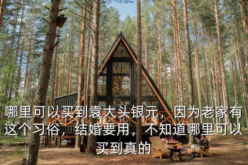 哪里可以買到袁大頭銀元，因為老家有這個習俗，結婚要用，不知道哪里可以買到真的