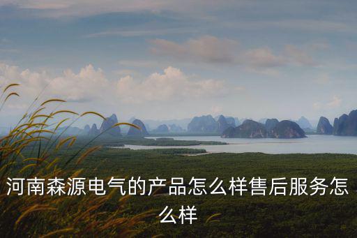 河南森源電器怎么樣,河南森源電氣的產(chǎn)品怎么樣