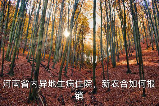 河南省內(nèi)異地生病住院，新農(nóng)合如何報(bào)銷