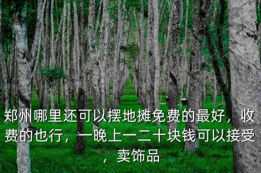 鄭州哪里還可以擺地攤免費的最好，收費的也行，一晚上一二十塊錢可以接受，賣飾品