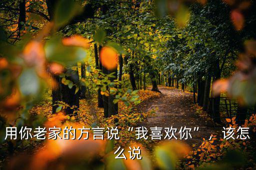用你老家的方言說“我喜歡你”，該怎么說