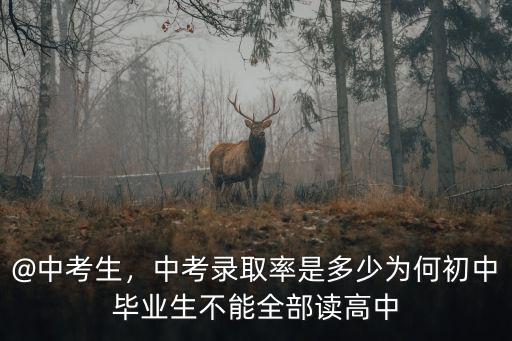 @中考生，中考錄取率是多少為何初中畢業(yè)生不能全部讀高中