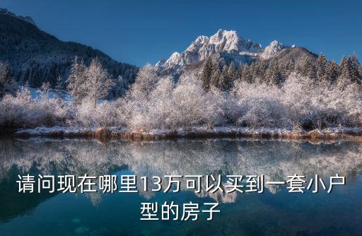 請(qǐng)問現(xiàn)在哪里13萬(wàn)可以買到一套小戶型的房子