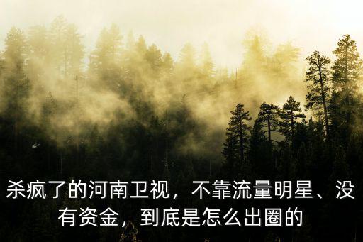 殺瘋了的河南衛(wèi)視，不靠流量明星、沒有資金，到底是怎么出圈的
