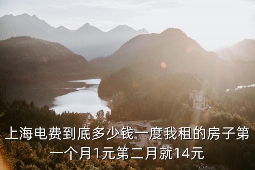上海電費價格，上海電費到底多少錢一度我租的房子第一個月1元第二月就14元