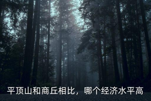 平頂山和商丘相比，哪個經濟水平高