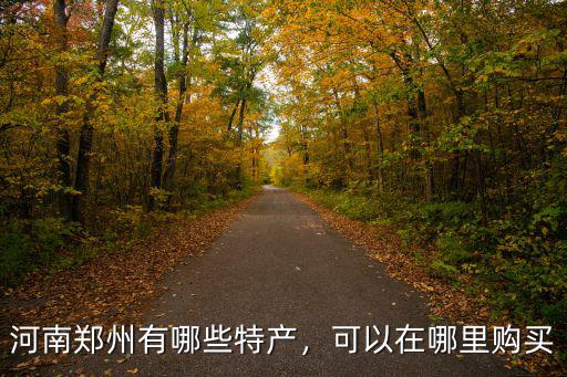 河南鄭州有哪些特產，可以在哪里購買