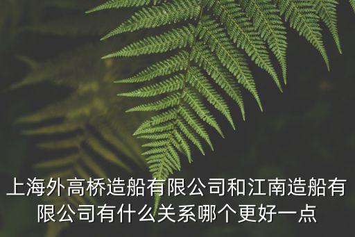 上海外高橋造船有限公司和江南造船有限公司有什么關(guān)系哪個(gè)更好一點(diǎn)