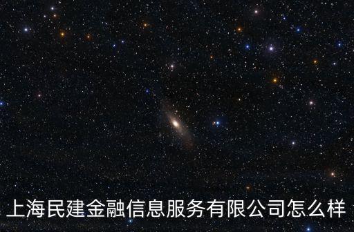 上海民建金融信息服務有限公司怎么樣