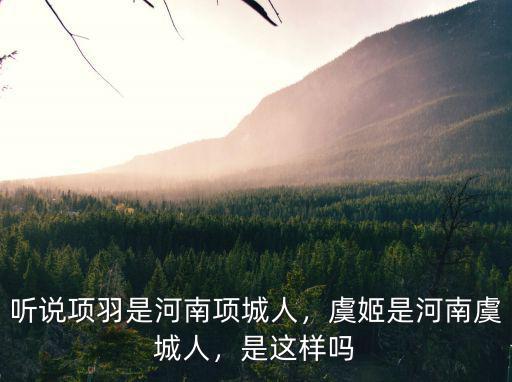 河南省虞城是哪里,虞姬是河南虞城人
