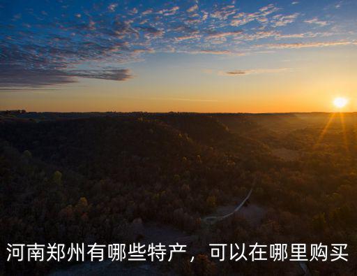 河南鄭州有哪些特產(chǎn)，可以在哪里購買