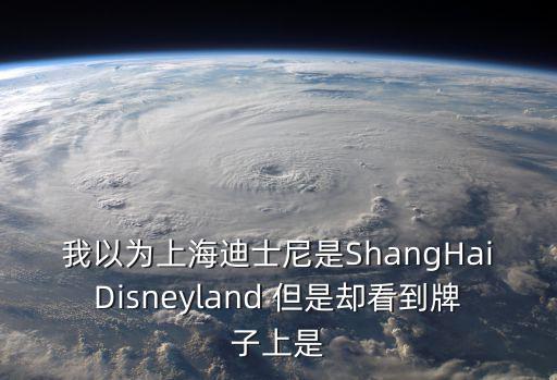 我以為上海迪士尼是ShangHaiDisneyland 但是卻看到牌子上是