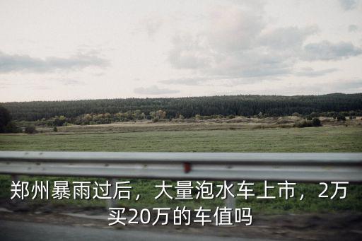 鄭州暴雨過(guò)后，大量泡水車上市，2萬(wàn)買20萬(wàn)的車值嗎