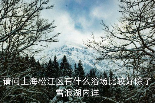 請問上海松江區有什么浴場比較好除了雪浪湖內詳