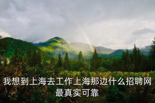 我想到上海去工作上海那邊什么招聘網(wǎng)最真實可靠