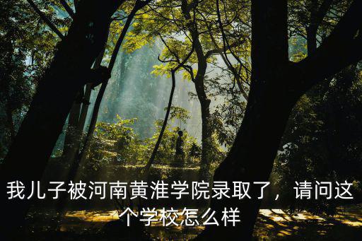 我兒子被河南黃淮學院錄取了，請問這個學校怎么樣