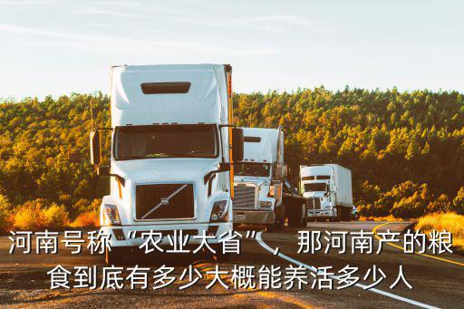 河南號稱“農(nóng)業(yè)大省”，那河南產(chǎn)的糧食到底有多少大概能養(yǎng)活多少人