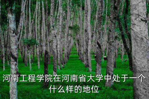 河南工程學院里的大專怎么樣,這是一所怎樣的大學