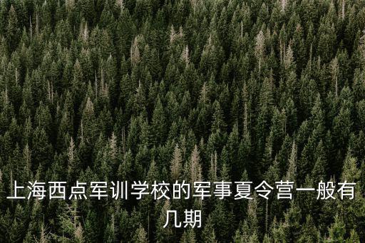 上海西點軍訓學校的軍事夏令營一般有幾期