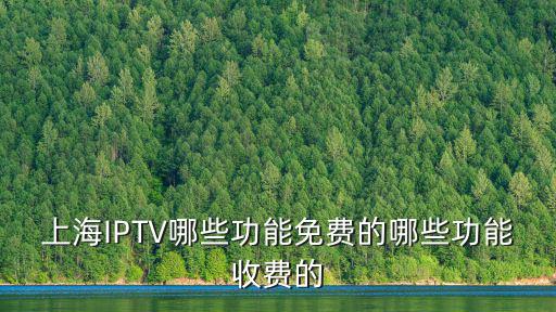 上海iptv，上海IPTV哪些功能免費的哪些功能收費的