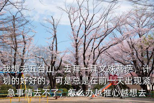 我想去五臺(tái)山，去拜一拜文殊菩薩，計(jì)劃的好好的，可是總是在前一天出現(xiàn)緊急事情去不了，怎么辦越推心越想去
