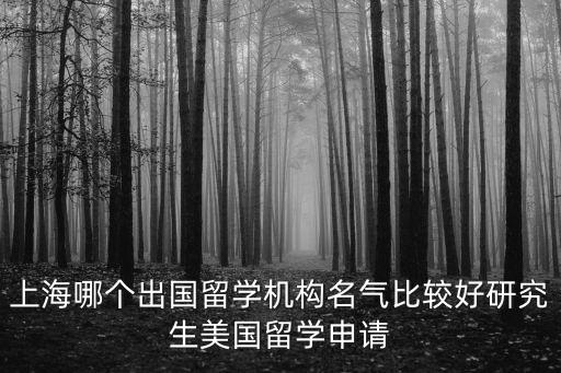 上海哪個出國留學機構名氣比較好研究生美國留學申請