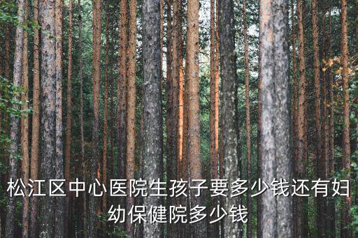 松江區(qū)中心醫(yī)院生孩子要多少錢還有婦幼保健院多少錢