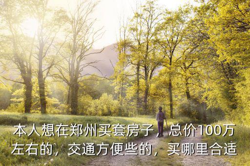 本人想在鄭州買套房子，總價100萬左右的，交通方便些的，買哪里合適