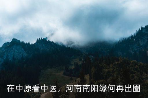 在中原看中醫(yī)，河南南陽(yáng)緣何再出圈