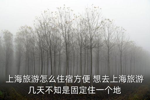 上海旅游怎么住宿方便 想去上海旅游幾天不知是固定住一個地