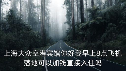 上海大眾空港賓館你好我早上8點(diǎn)飛機(jī)落地可以加錢直接入住嗎