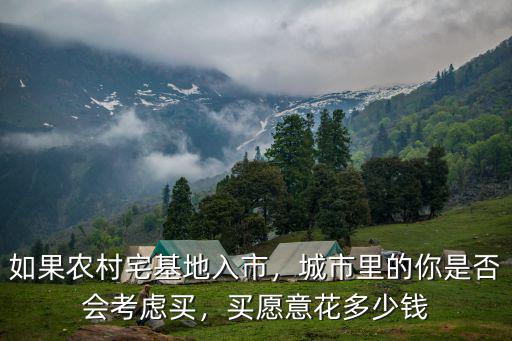 如果農村宅基地入市，城市里的你是否會考慮買，買愿意花多少錢