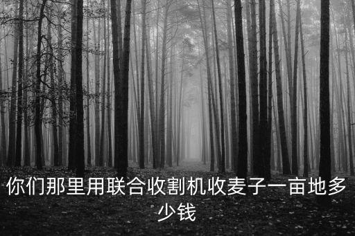 河南用收割機多少錢一畝田,600元一畝承包田