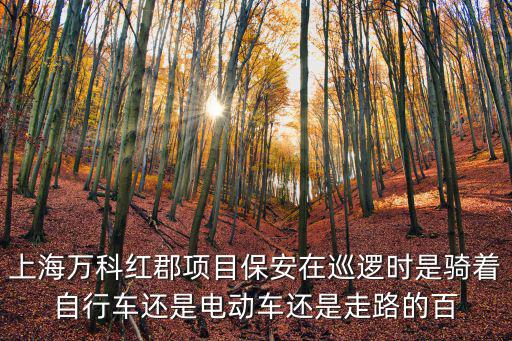 上海萬科紅郡項(xiàng)目保安在巡邏時(shí)是騎著自行車還是電動(dòng)車還是走路的百
