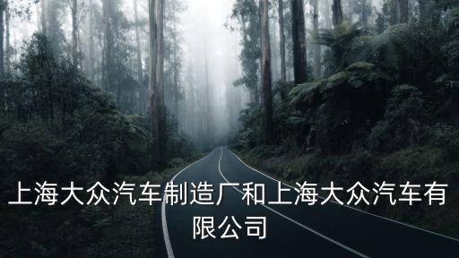 上海大眾汽車制造廠和上海大眾汽車有限公司