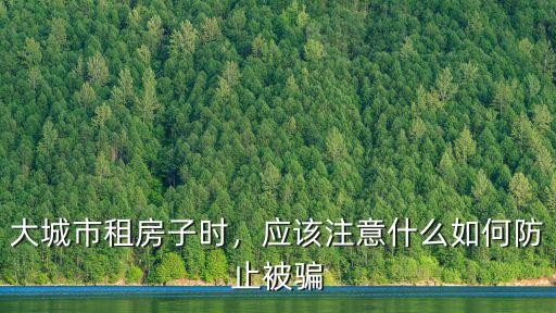 大城市租房子時，應該注意什么如何防止被騙