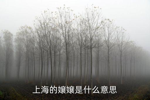 上海的嬢嬢是什么意思