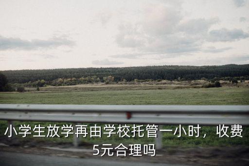 小學生放學再由學校托管一小時，收費5元合理嗎