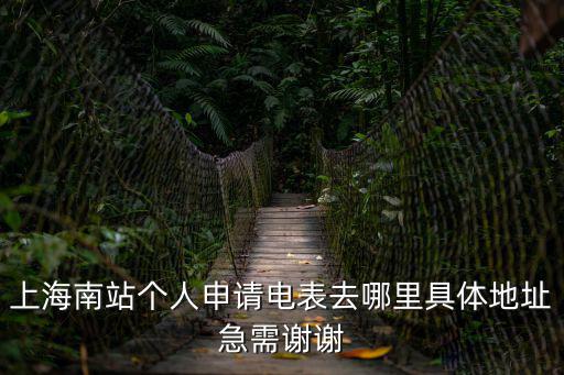 上海金陵智能電表有限公司，上海南站個人申請電表去哪里具體地址急需謝謝