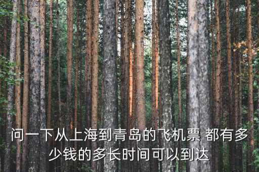 問一下從上海到青島的飛機(jī)票 都有多少錢的多長時(shí)間可以到達(dá)
