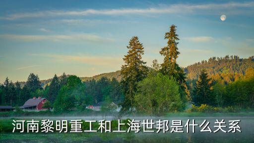河南黎明重工和上海世邦是什么關(guān)系