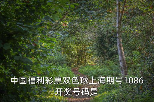 中國福利彩票雙色球上海期號1086開獎號碼是