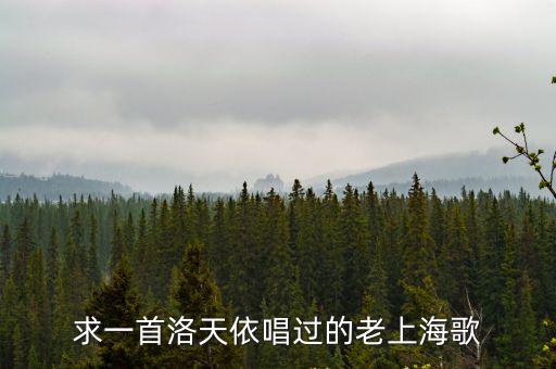 求一首洛天依唱過的老上海歌