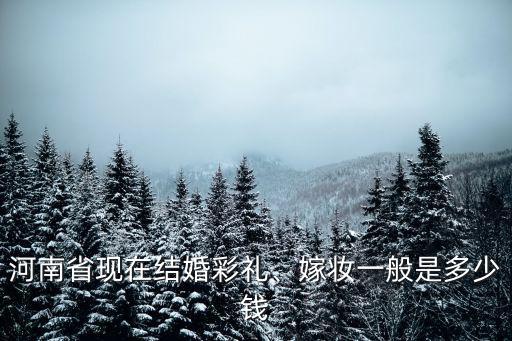 新鄉隨份子多少錢一般,嫁妝一般是多少錢